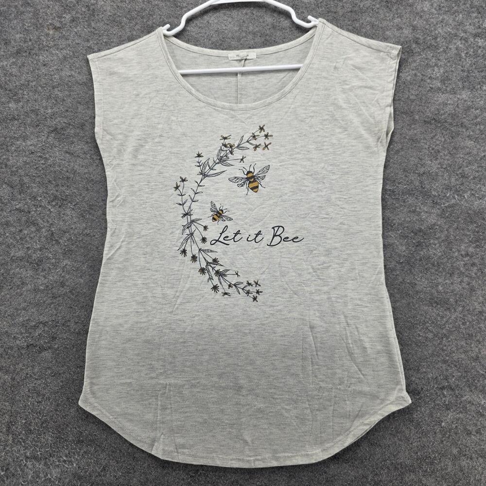 Maurices Shirt Womens XS Let It Bee Graphic Floral Bee Sleeveless Casual Top